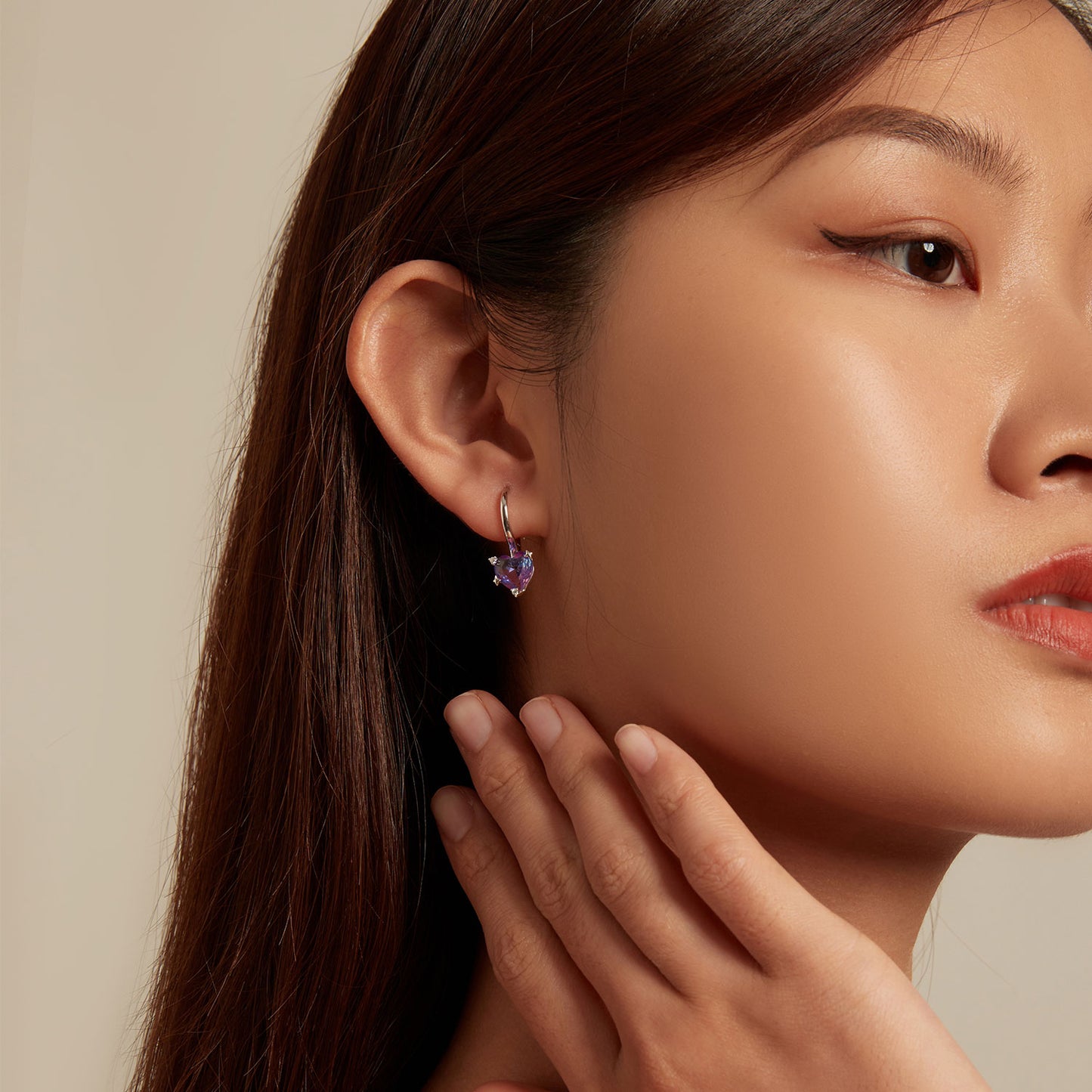 Iridescent Glass Spring Clip-On Earrings