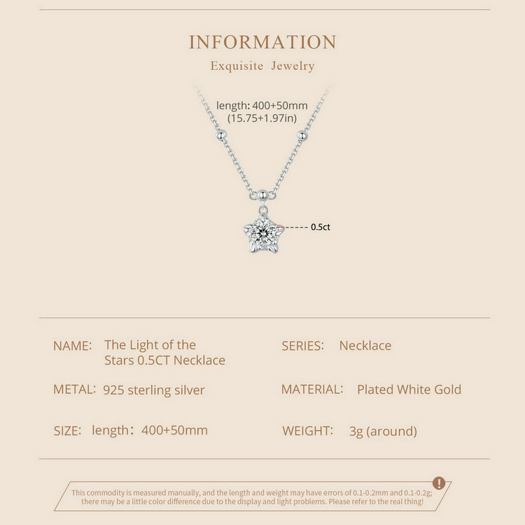 Starlight 0.5ct Moissanite Necklace