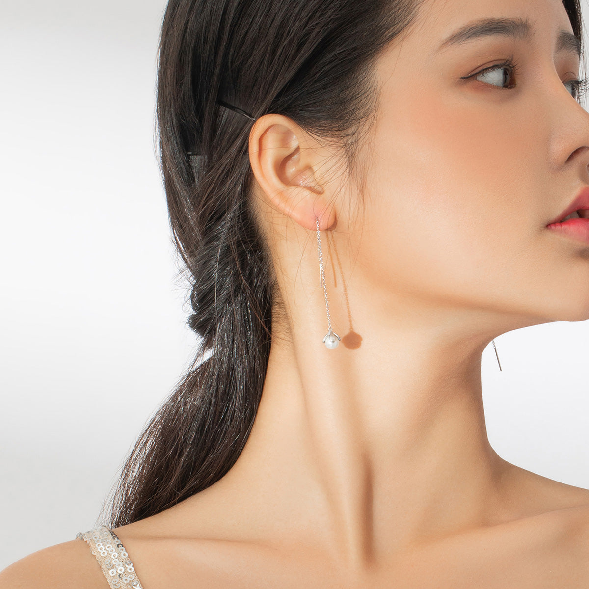 Floral Stamen Threader Earrings