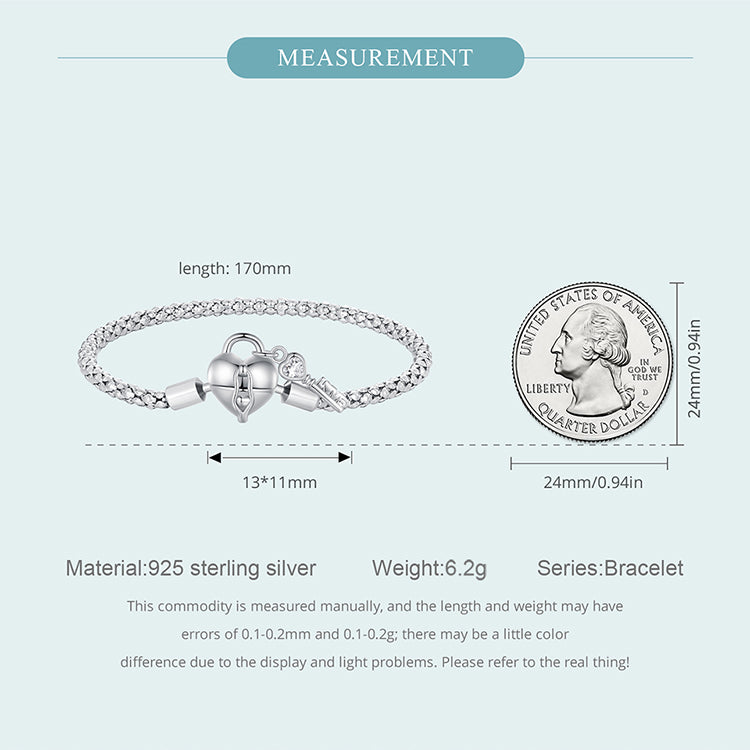 Heart Lock & Key Basic Bracelet