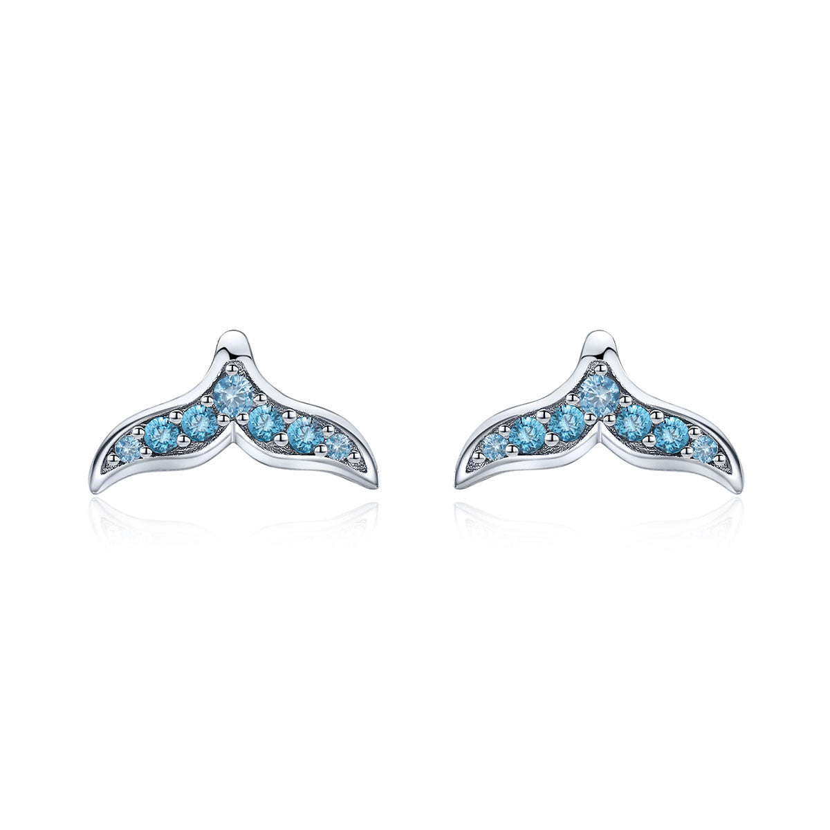 Blue Fishtail Earrings