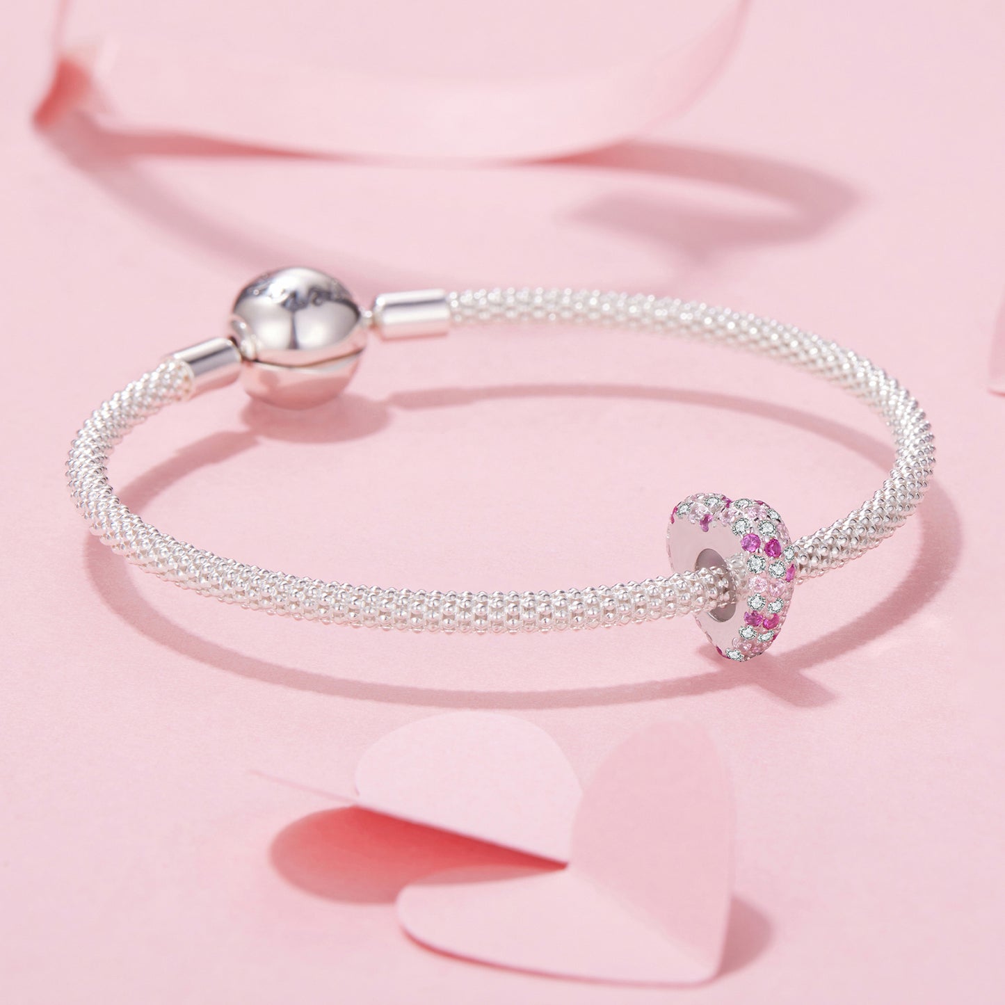 Heart Silicone Spacer Beads Charm