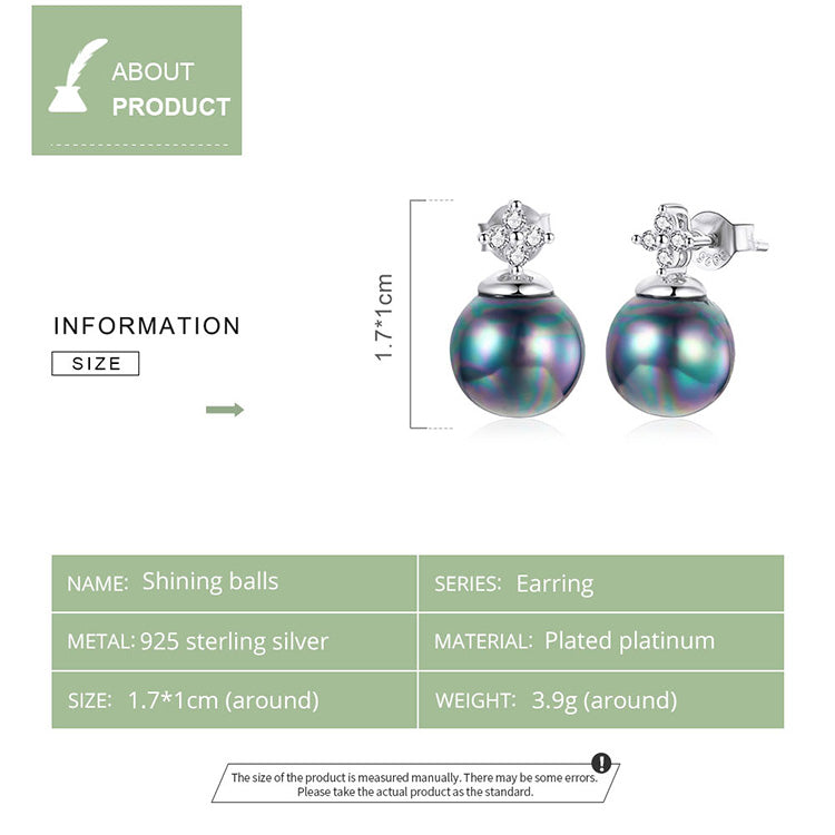 Sparkling Ball Stud Earrings