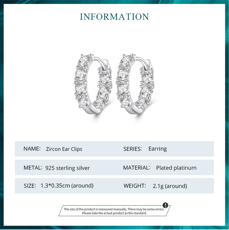 Zircon Clip-On Earrings