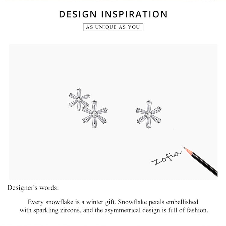 Elegant Snowflake Hoop Earrings