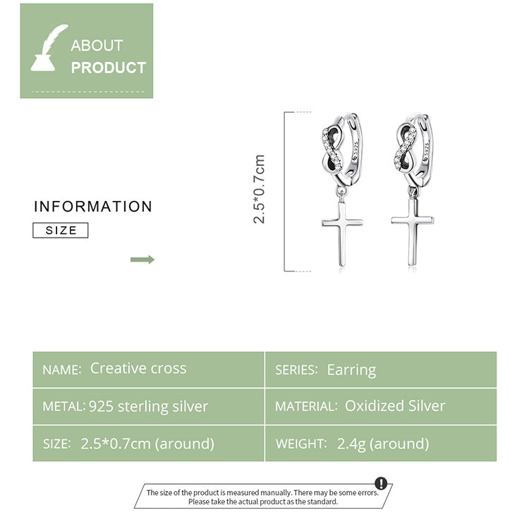 Creative Cross Hoop Earrings