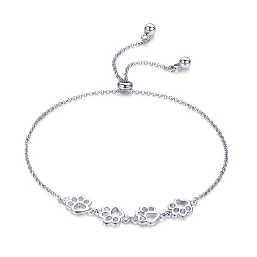 Compact Paw Print Bracelet