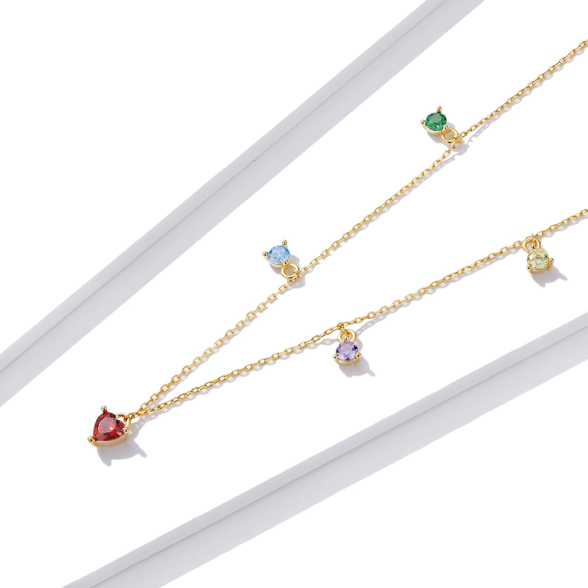 Colorful Zircon Statement Necklace