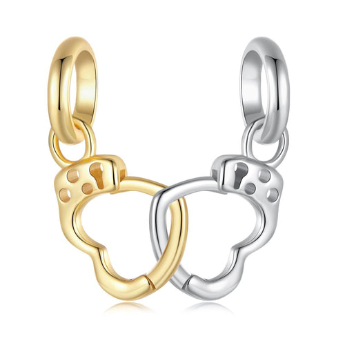 Heart Handcuff Pendant Charm