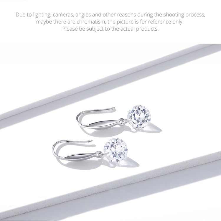 Single Zircon Stud Earrings