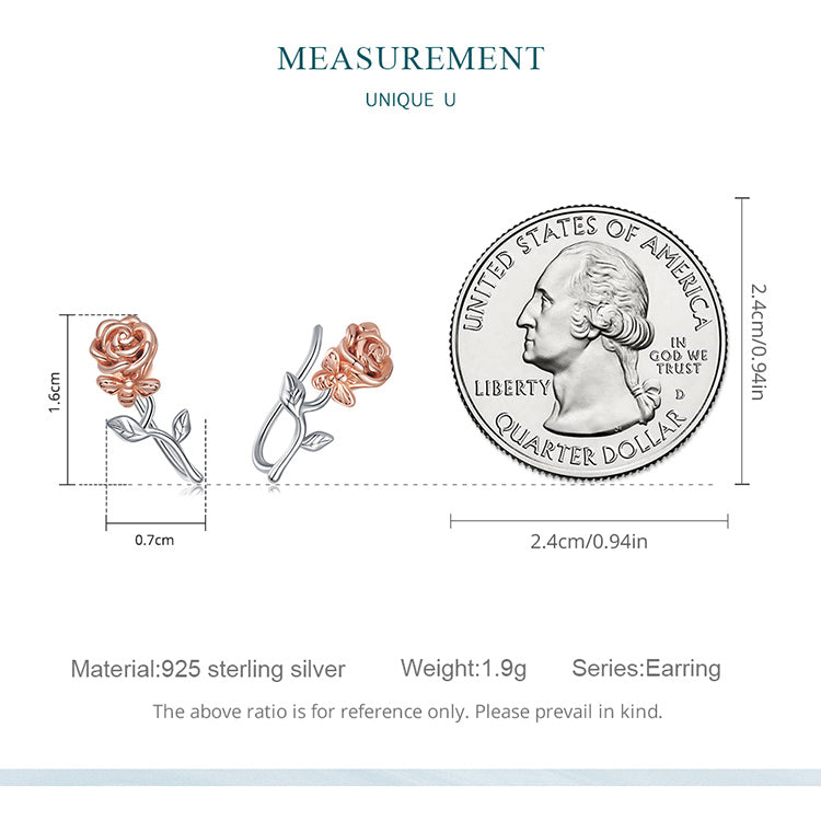 Rose Hoop Earrings