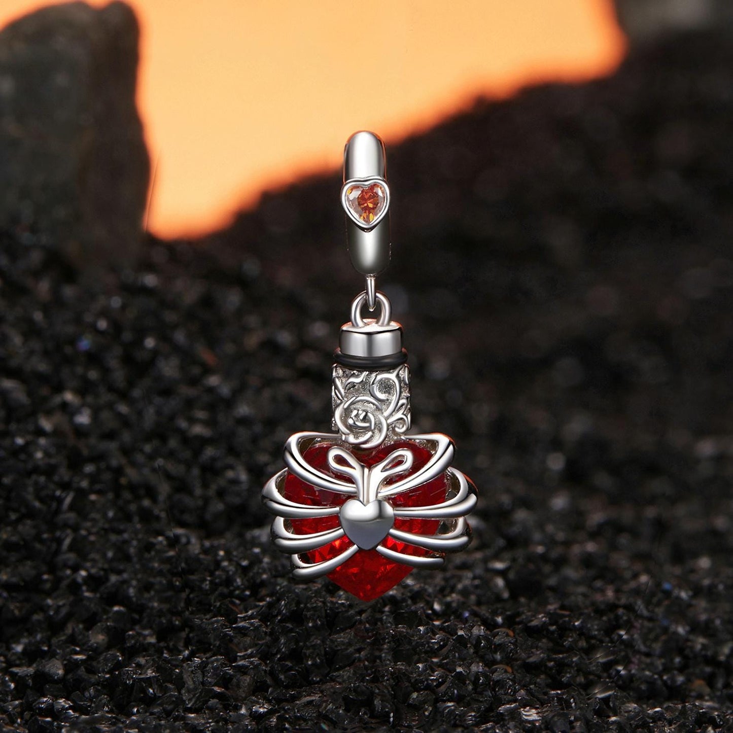 Red Heart Pendant Charm