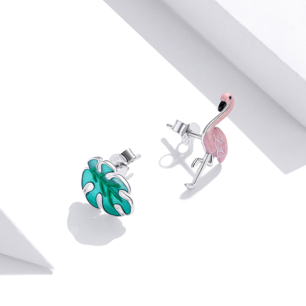 Leaf and Bird Earrings