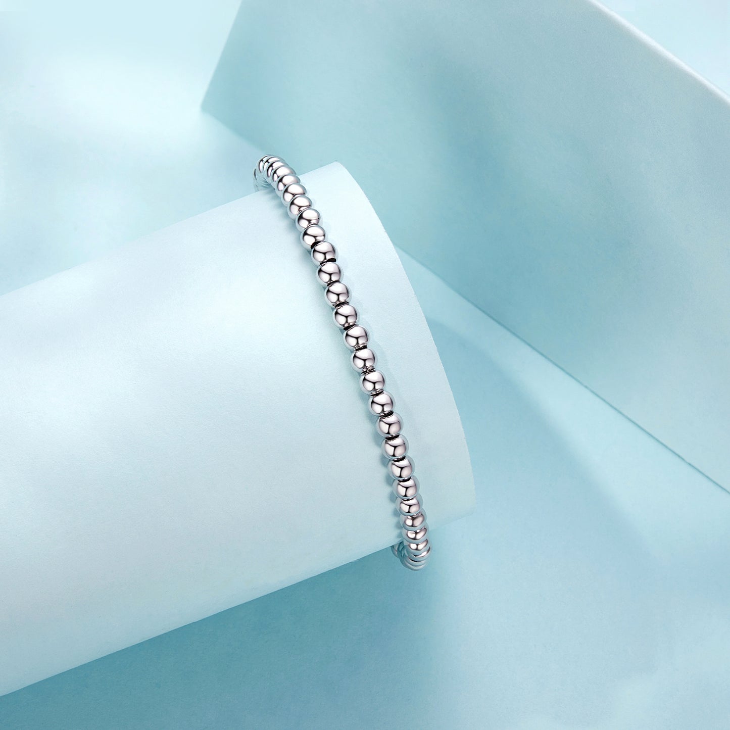Silver Bead DIY Basic Bracelet