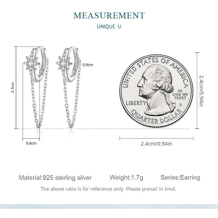 Star-shaped Clip-On Earrings