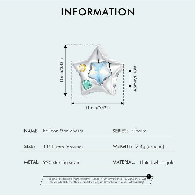 Balloon Star Charm