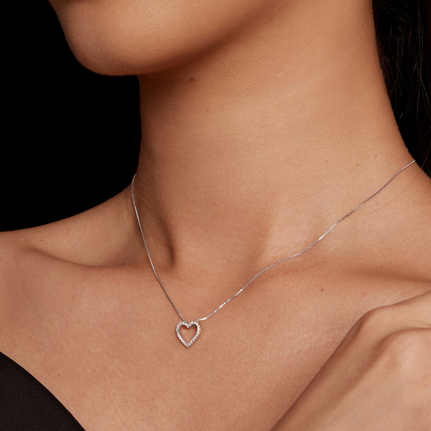 Heart-Shaped Moissanite Necklace