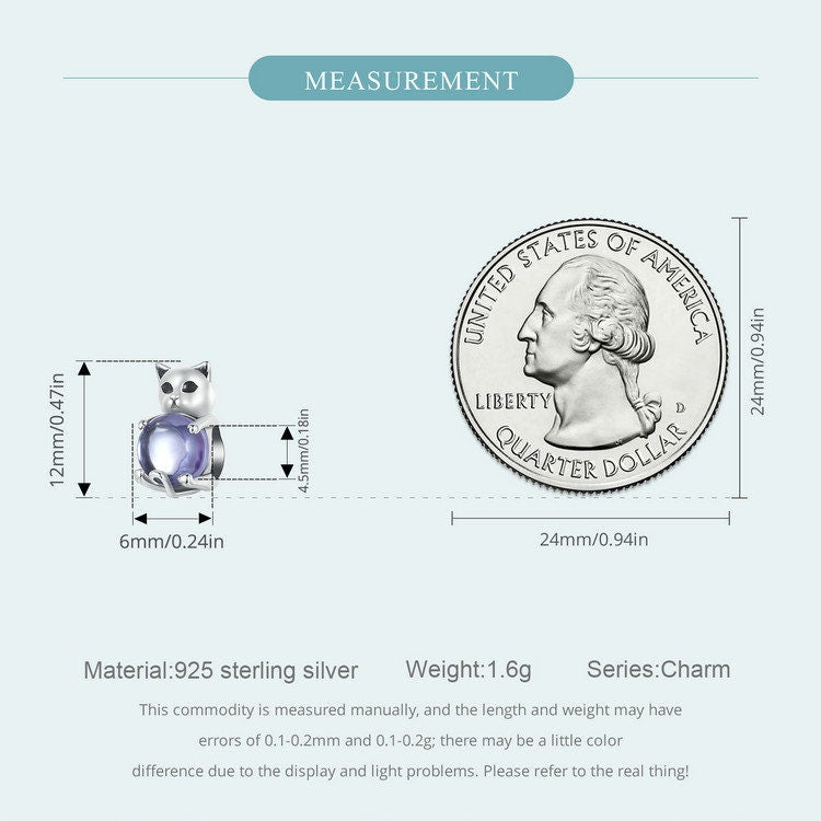 Cat Lucky Stone Charm