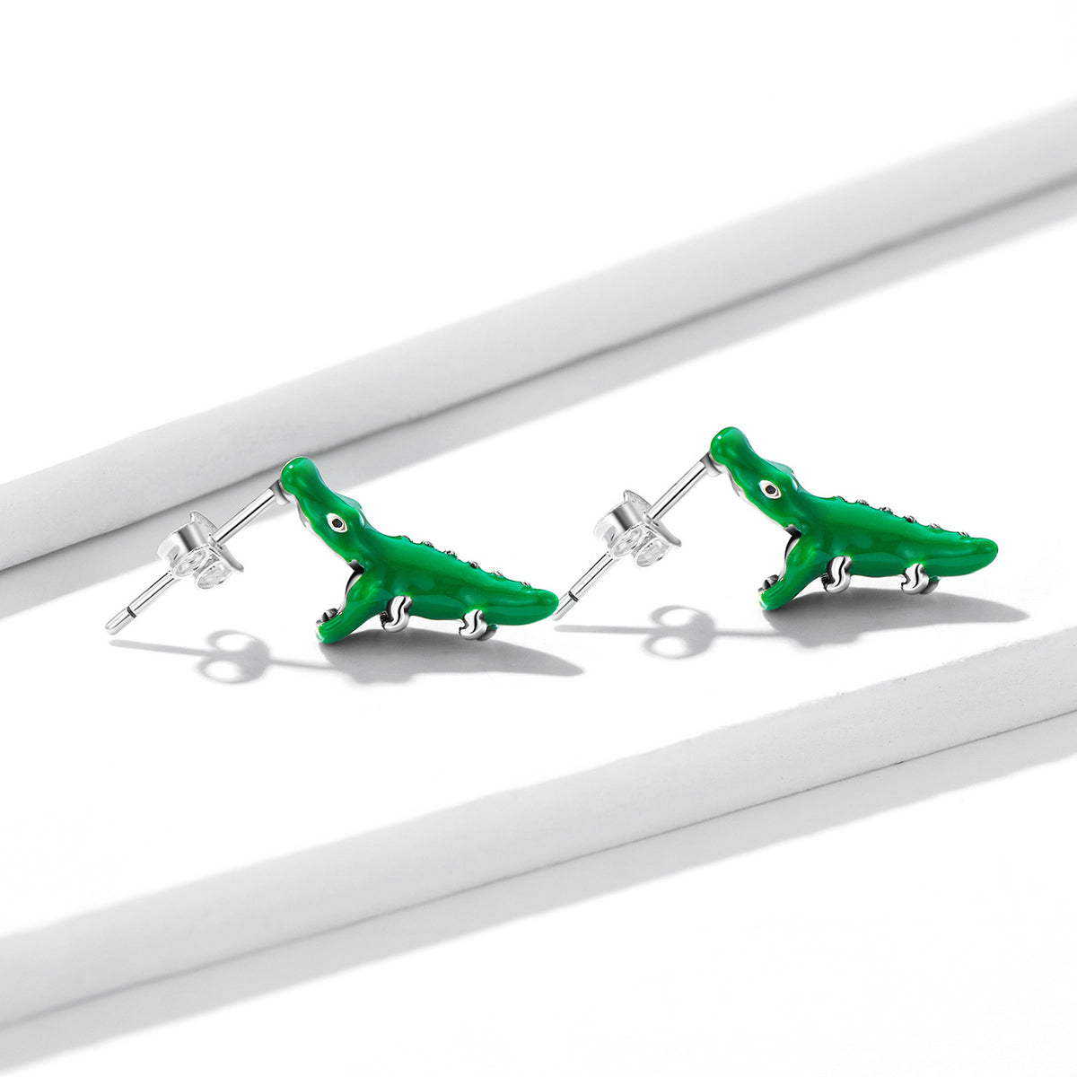 Playful Alligator Stud Earrings
