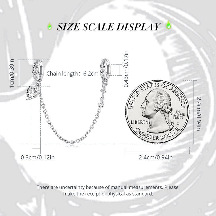 Retro Pattern Safety Chain Charm