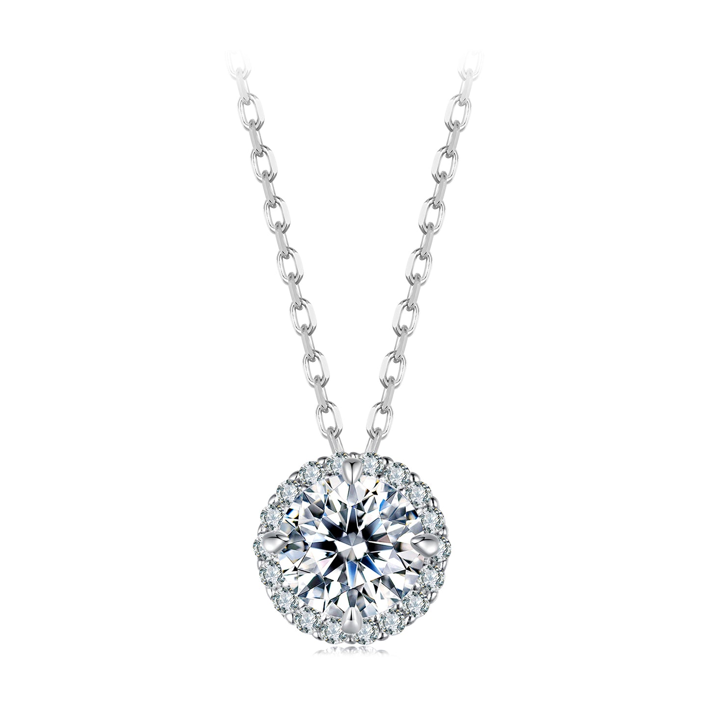 1 Carat Shimmering Moissanite Necklace