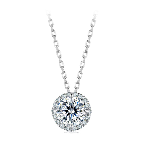 1 Carat Shimmering Moissanite Necklace