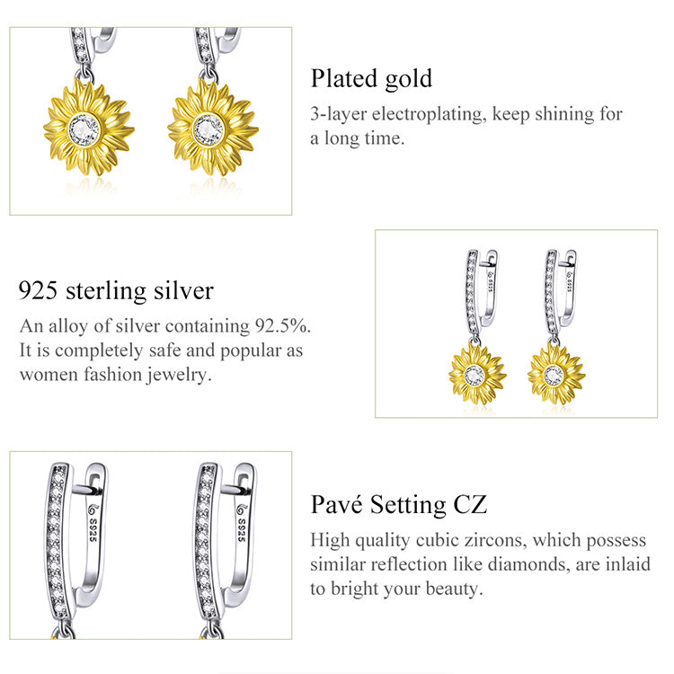 Sunflower Clip-On Earrings