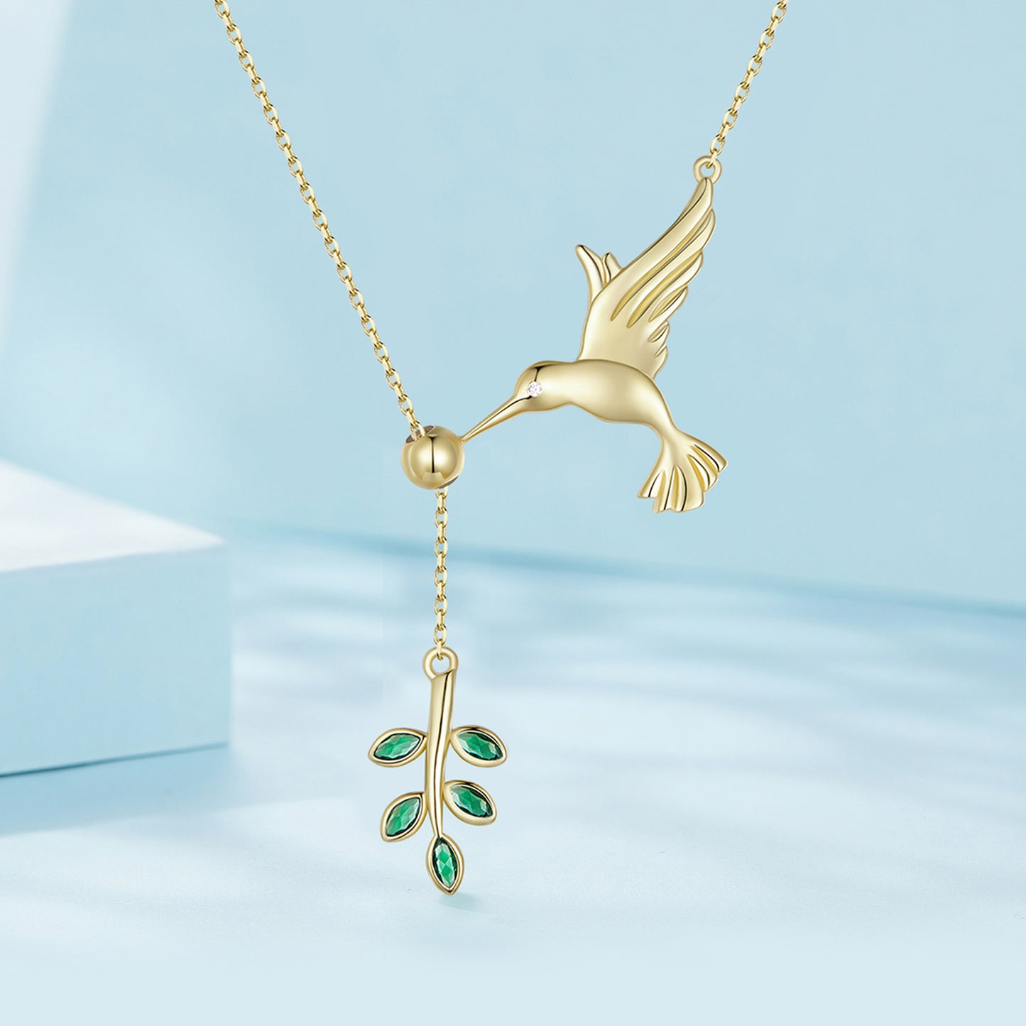 Hummingbird Greeting Sterling Silver Necklace