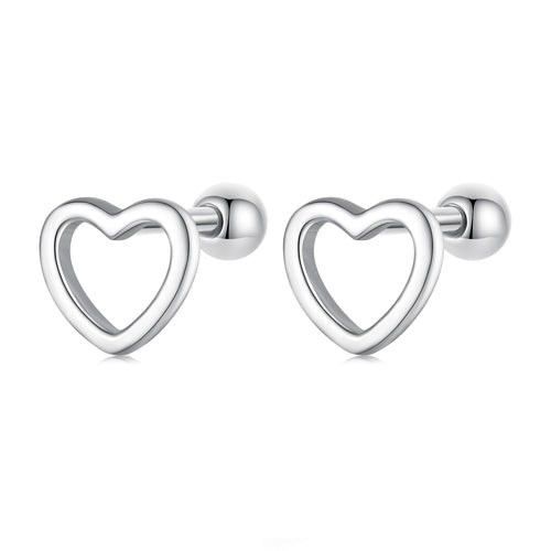 Hollow Heart Stud Earrings