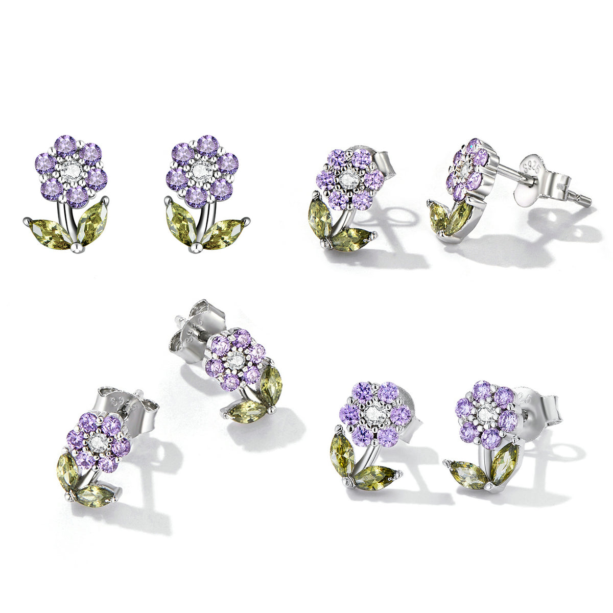 Delicate Flower Stud Earrings