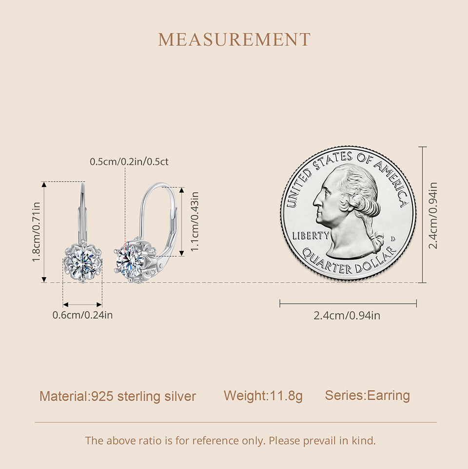 Floral Bud Moissanite Spring Earrings