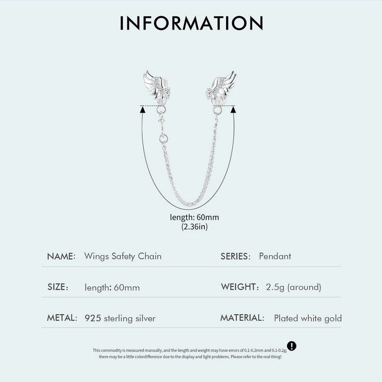 Wings Safety Chain Charm