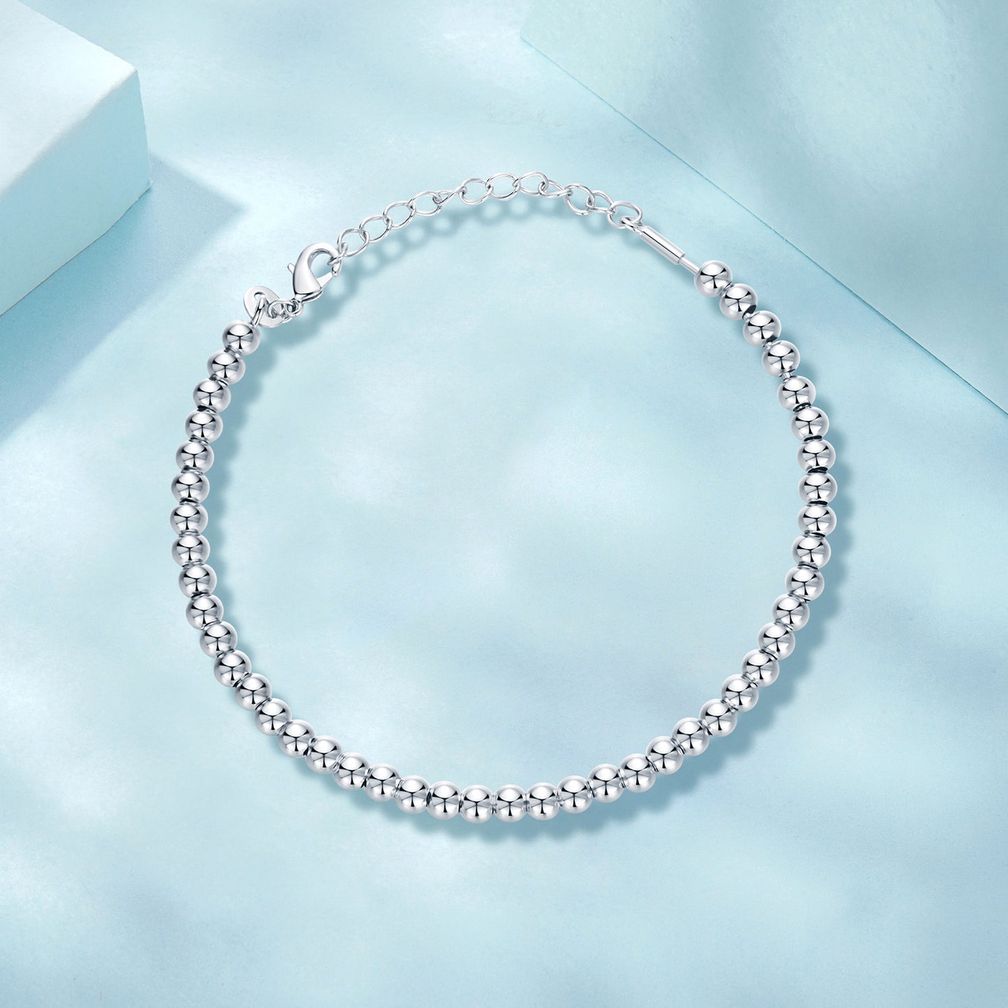 Silver Bead DIY Basic Bracelet