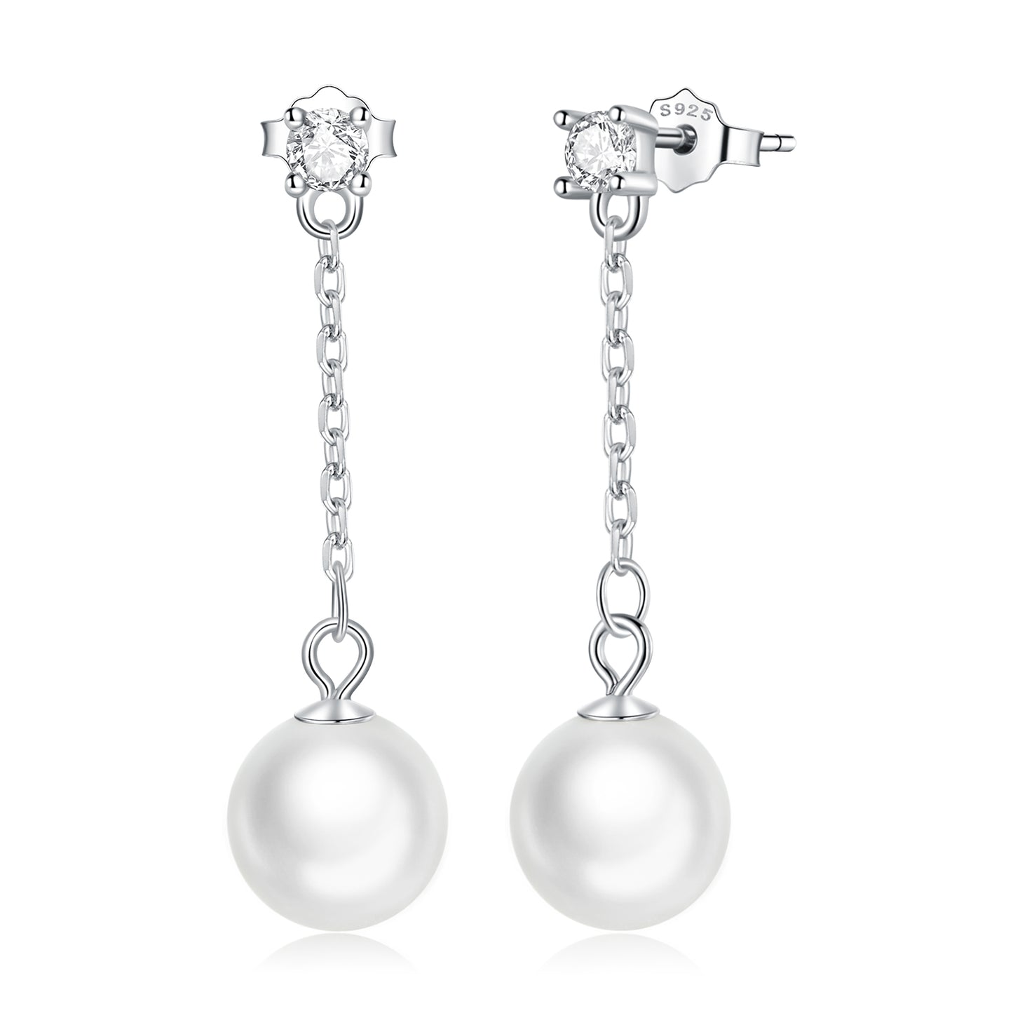 Minimalist Pearl Hoop Earrings