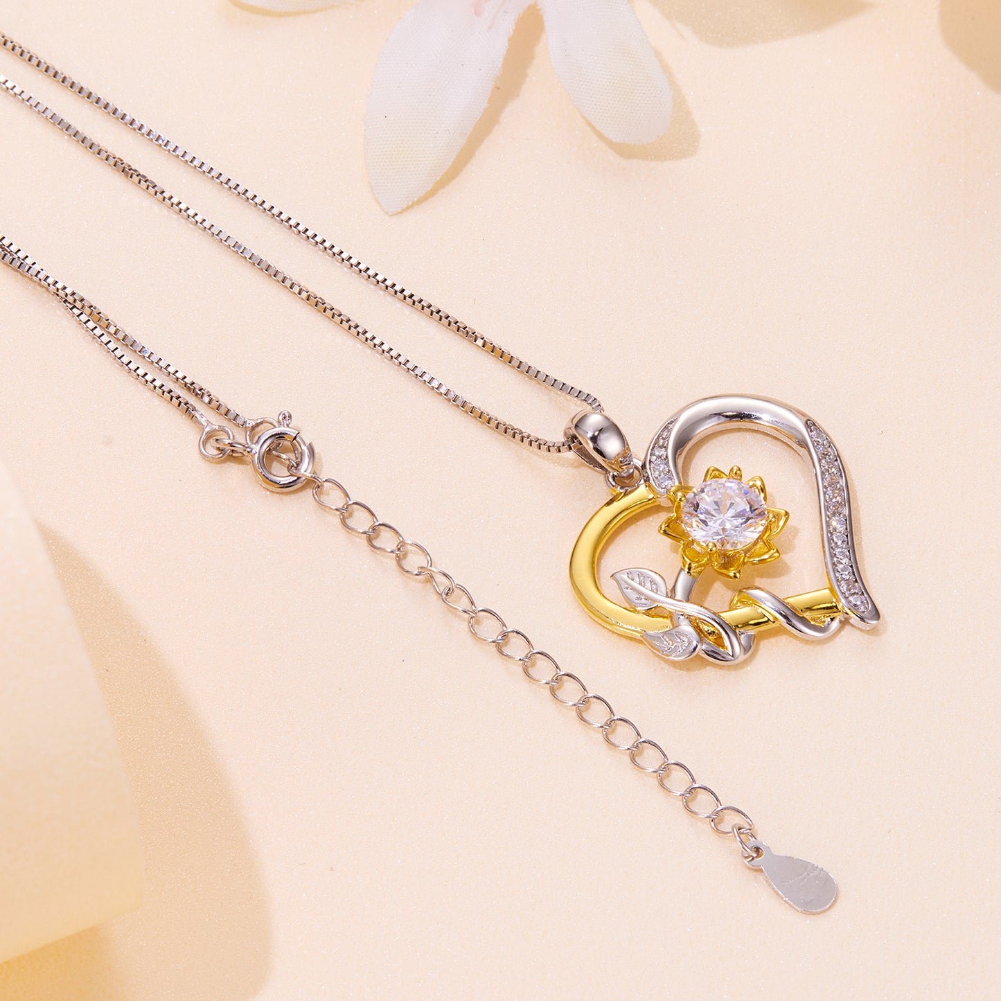 Heart-Shaped Moissanite Necklace