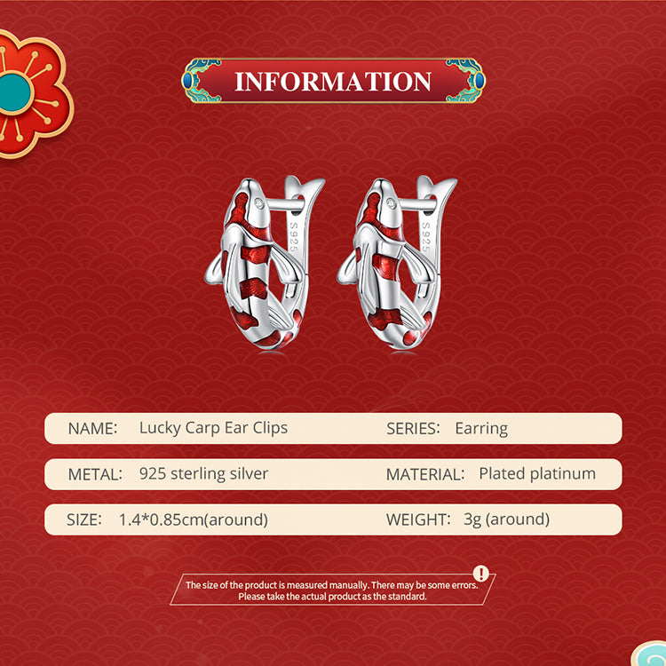 Lucky Koi Clip-On Earrings