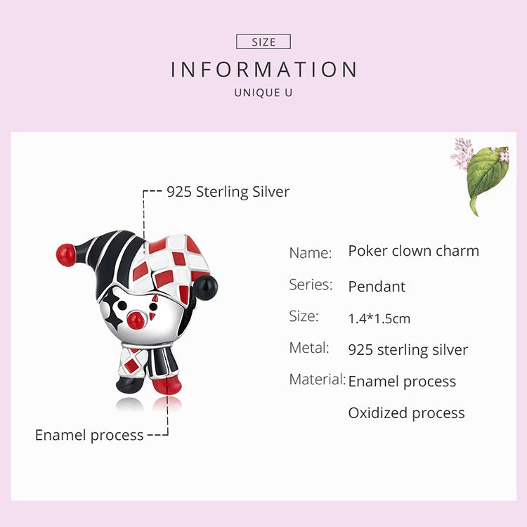 Poker Clown Charm