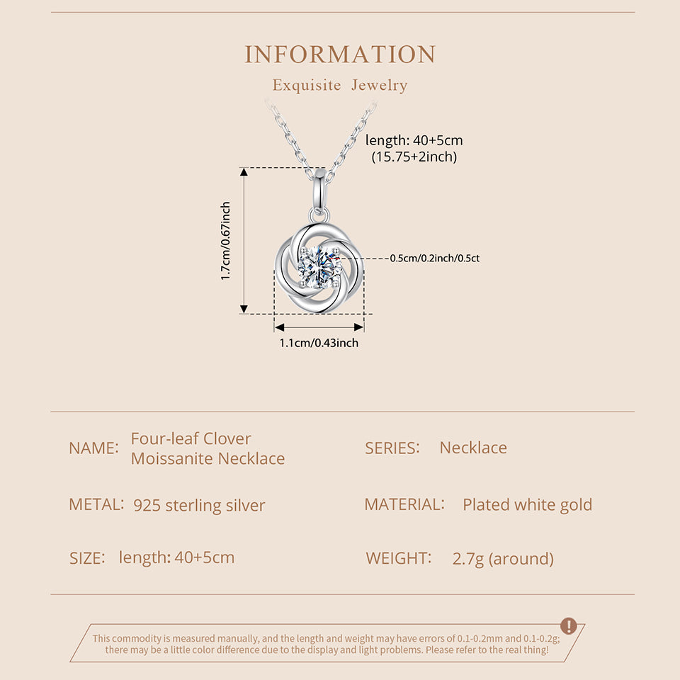 Clover Moissanite Necklace