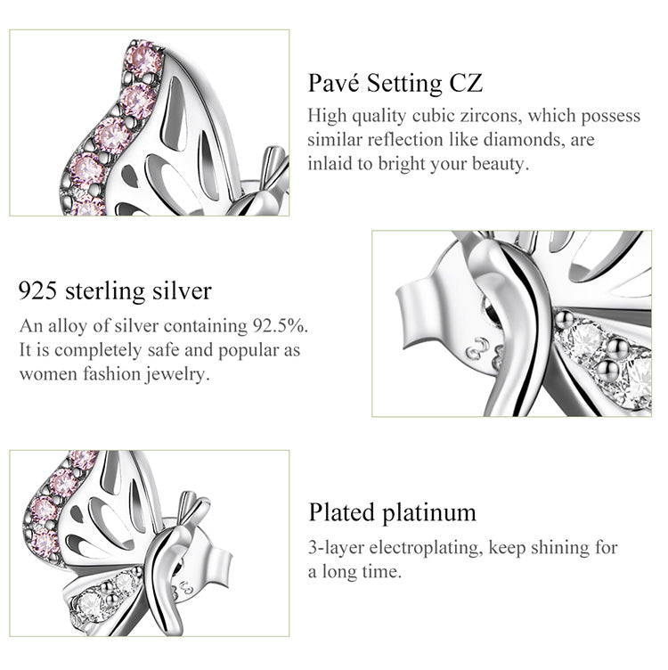 Delicate Butterfly Stud Earrings