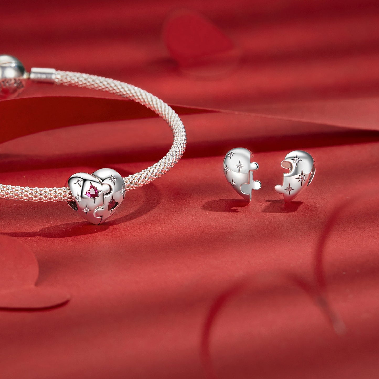 Heart Puzzle Charm