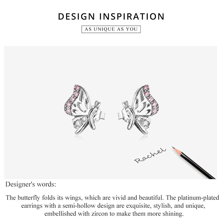 Delicate Butterfly Stud Earrings