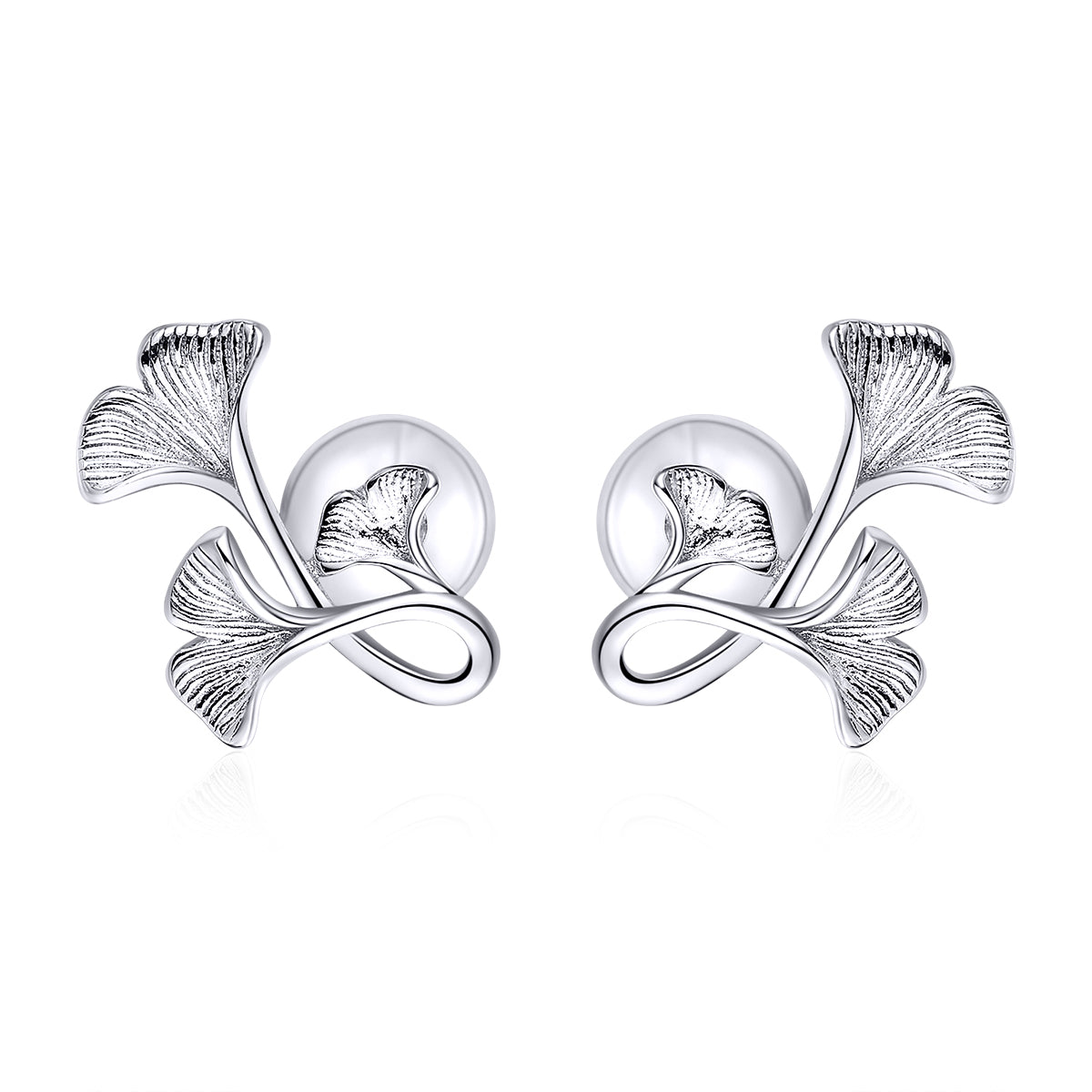 Ginkgo Leaf Hoop Earrings