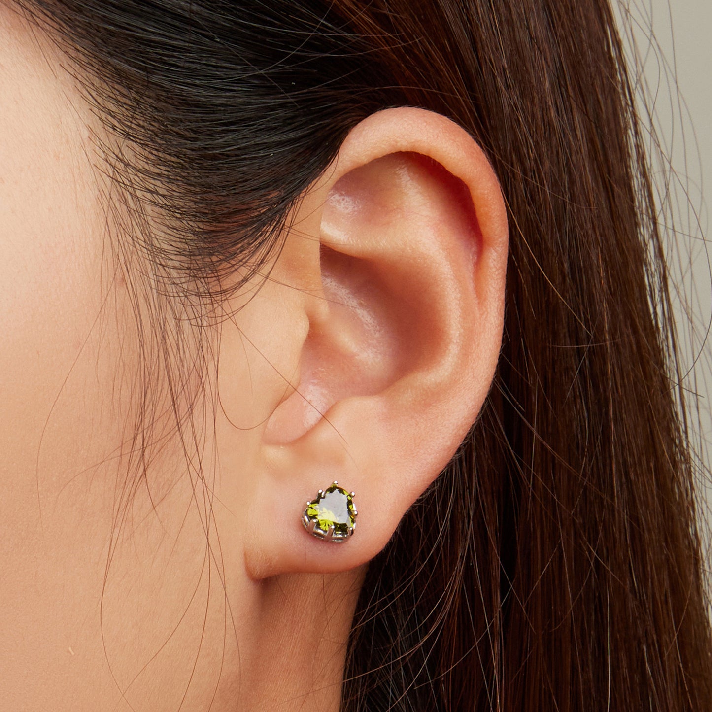 August Birthstone Stud Earrings