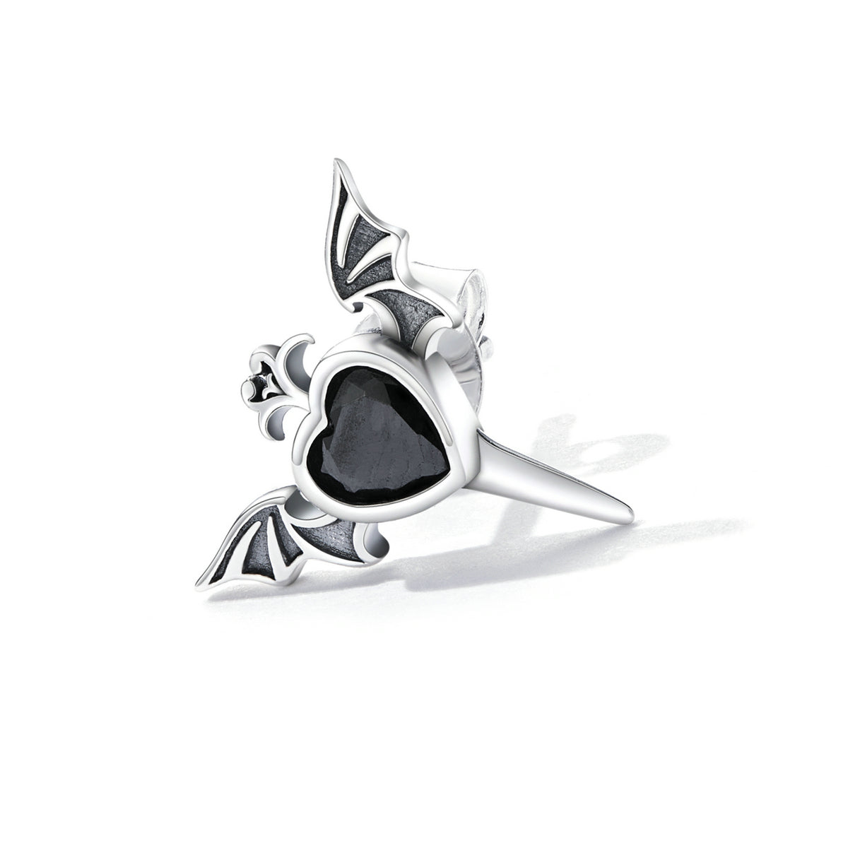 Heart Wing Stud Earrings