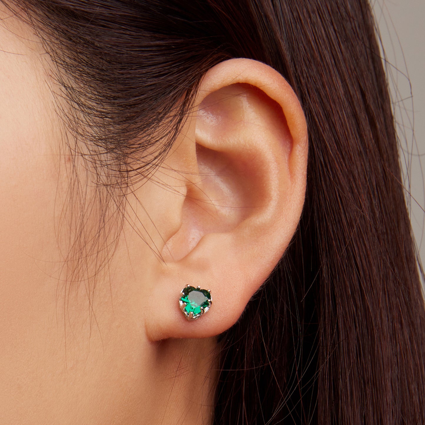May Birthstone Stud Earrings