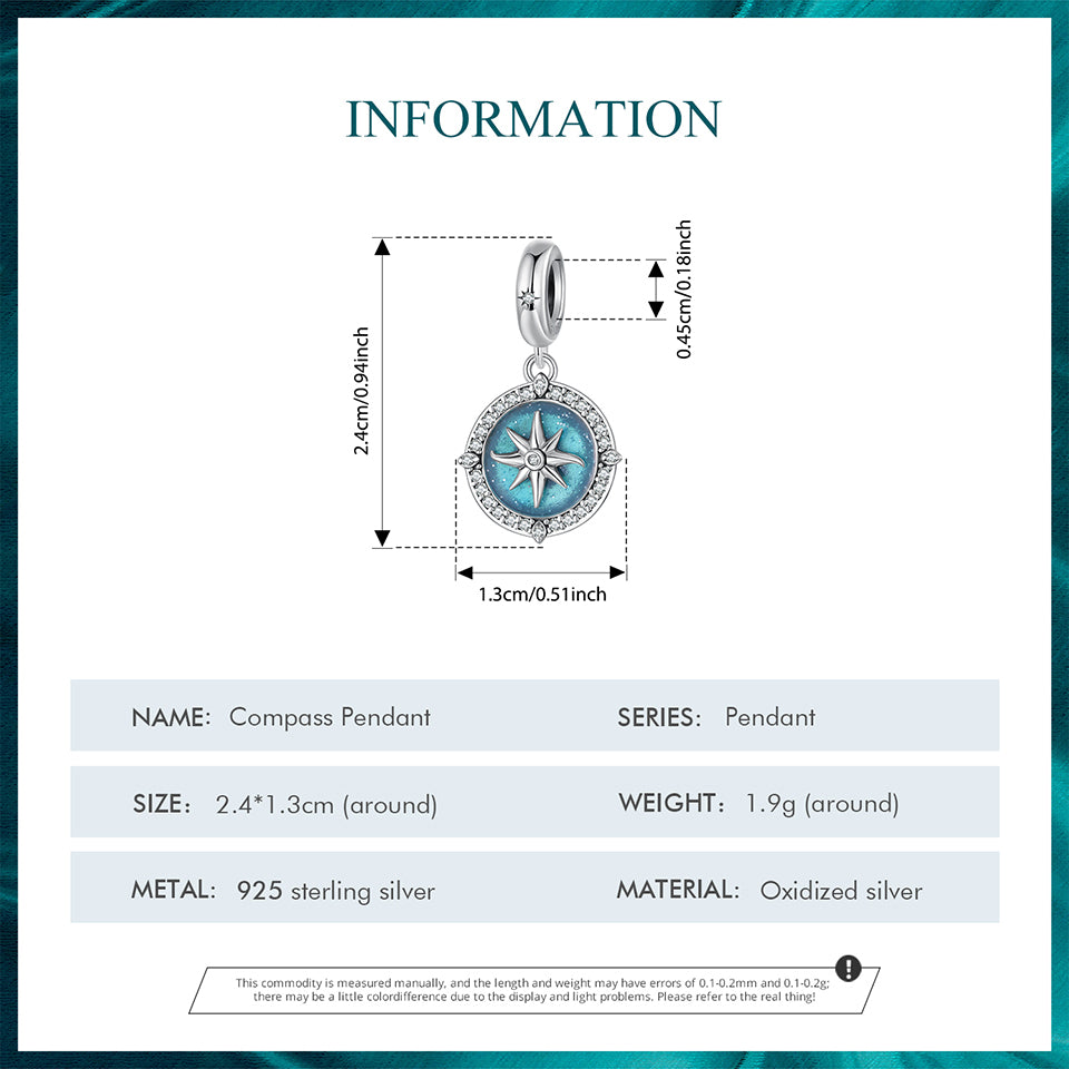 Compass Pendant Charm