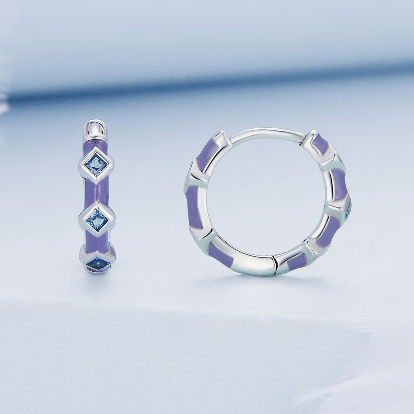 Aqua Spinel Clip Earrings