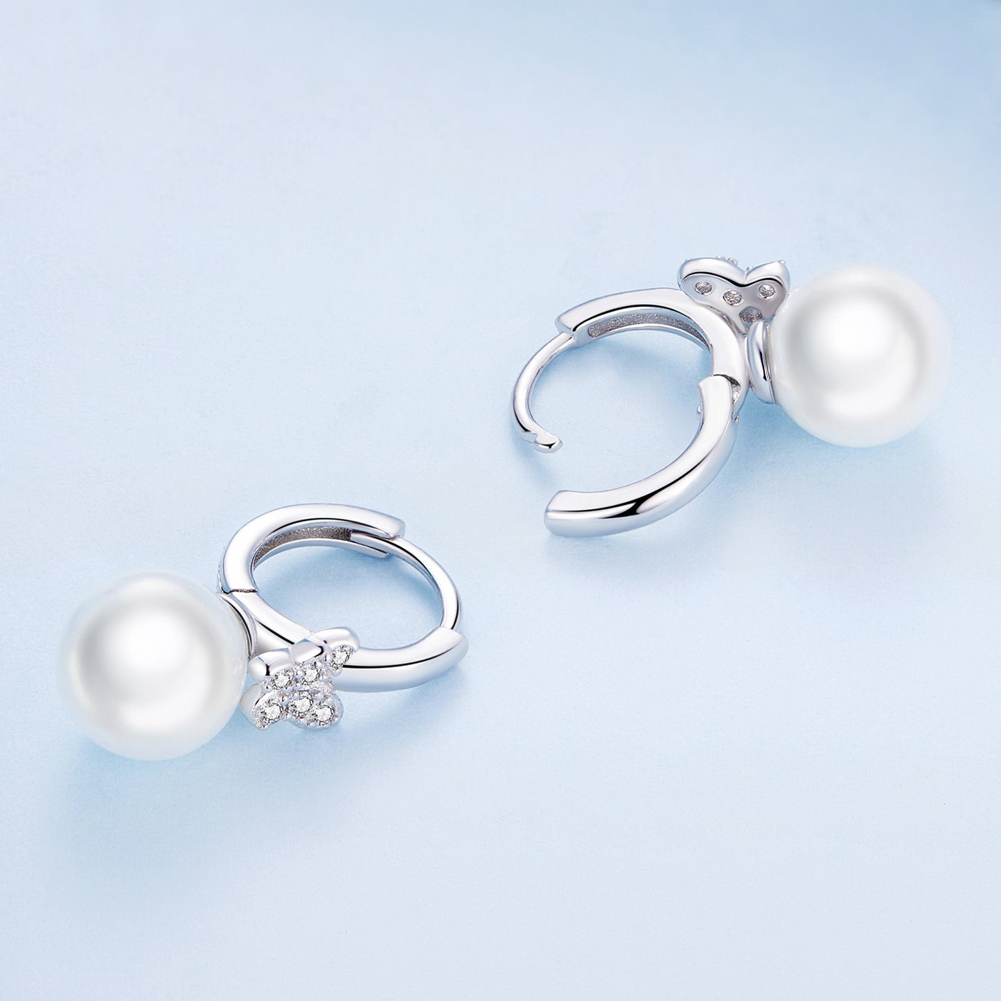 Butterfly Pearl Clip-On Earrings