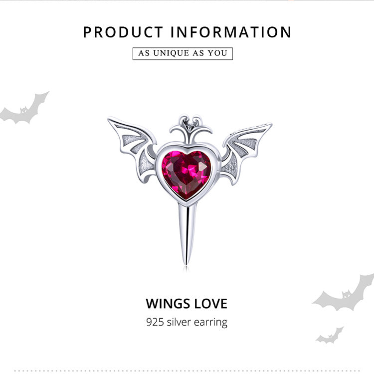 Winged Heart Earrings
