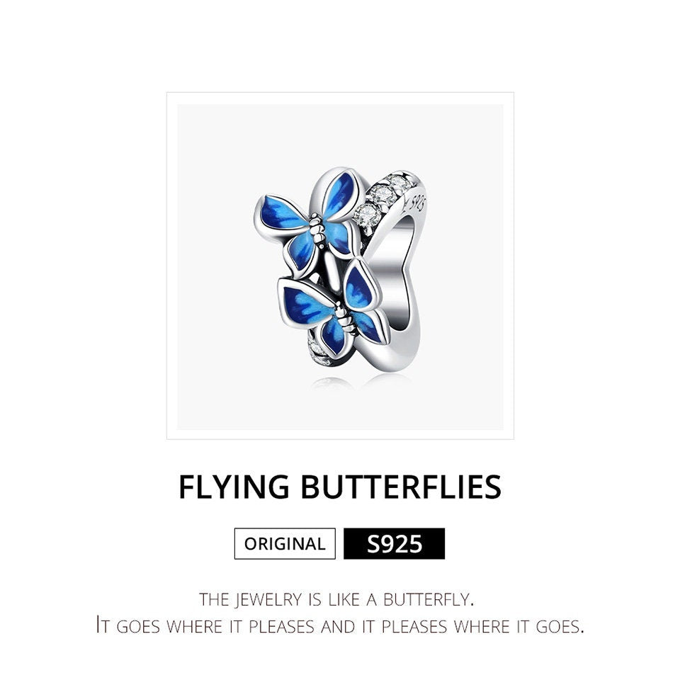 Blue Butterfly Charm